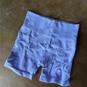 Women's Purple Ribbed Shorts